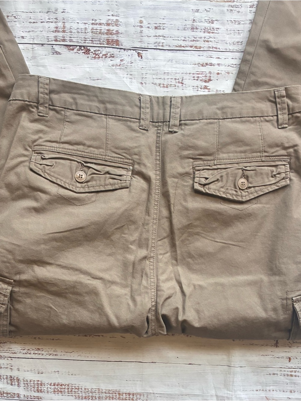 Matchstick Men's Tan Cargo Pants - Sixe 38” Khaki - Picture 5 of 5